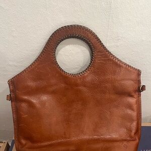 Patricia Nash Tan Leather Tote Bag with dust bag